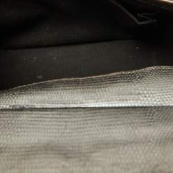 Pre Owned حقيبة يد علوية دولتشي أند غابانا ميس سيسيلي جلد نقشة الإغوانا بني يد علوية صغيرة