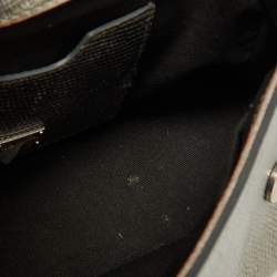 Pre Owned حقيبة يد علوية دولتشي أند غابانا ميس سيسيلي جلد نقشة الإغوانا بني يد علوية صغيرة