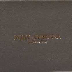 Pre Owned Dolce & Gabbana Grey Leather Devotion Chain Shoulder Bag