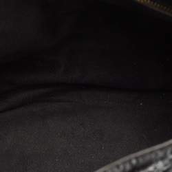 Pre Owned Dolce & Gabbana Black Straw and Leather Miss Dolce Top Handle Bag