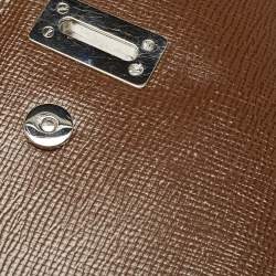 Pre Owned Dolce & Gabbana Brown Leather Large Miss Monica Top Handle Bag