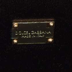 Pre Owned Dolce & Gabbana White Acrylic Crystal Embellished Box Locket Clutch Bag