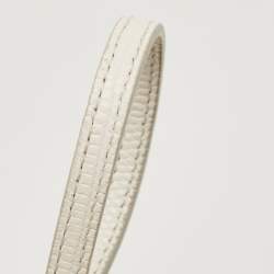 Pre Owned Dolce & Gabbana White Acrylic Crystal Embellished Box Locket Clutch Bag