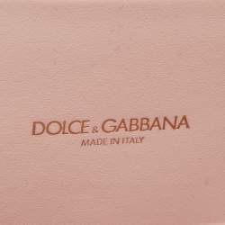 Pre Owned Dolce & Gabbana Pink Leather Small Devotion Top Handle Bag