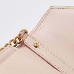 Pre Owned Dolce & Gabbana Pink Leather Small Devotion Top Handle Bag