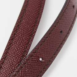 Pre Owned Dolce & Gabbana Burgundy Leather Large Miss Sicily Top Handle Bag