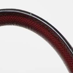 Pre Owned Dolce & Gabbana Burgundy Leather Large Miss Sicily Top Handle Bag