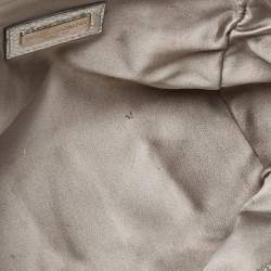 Pre Owned Dolce & Gabbana Silver Watersnake Leather Baguette Bag