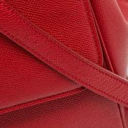 Pre Owned Dolce & Gabbana Red Leather Large Miss Sicily Top Handle Bag