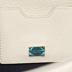 Pre Owned Dolce & Gabbana Cream/Black Embellished Leather Treasure Box Bag