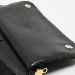 Pre Owned حقيبة دولتشي أند غابانا ميس سيسلي بيد علوية رافية كروشيه سوداء كبيرة