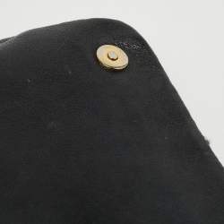 Pre Owned حقيبة دولتشي أند غابانا ميس سيسلي بيد علوية رافية كروشيه سوداء كبيرة