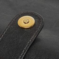 Pre Owned حقيبة دولتشي أند غابانا ميس سيسلي بيد علوية رافية كروشيه سوداء كبيرة