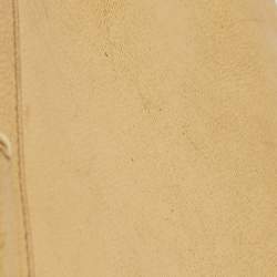 Pre Owned Dolce & Gabbana Metallic Gold Leather Medium Miss Sicily Top Handle Bag