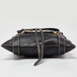 Pre Owned Dolce & Gabbana Black Leather Messenger Bag