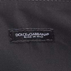 Pre Owned Dolce & Gabbana x Kim Kardashian Black Patent Leather Zip Slim Clutch