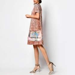 Pre Owned Dolce & Gabbana Multicolor Rome Printed Leather Medium Miss Sicily Top Handle Bag