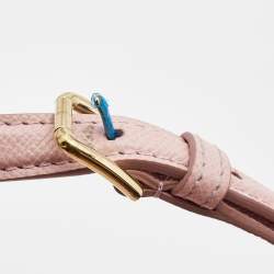 Pre Owned Dolce & Gabbana Pink Leather Medium Miss Sicily Top Handle Bag