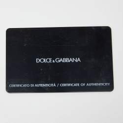 Pre Owned Dolce & Gabbana Gold Leather Continental Wallet