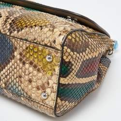 Dolce & Gabbana Multicolor Python Medium Miss Sicily Top Handle Bag