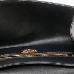 Pre Owned Dolce & Gabbana Black Leather Small Devotion Chain Shoulder Bag