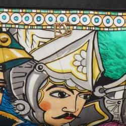 Pre Owned Dolce & Gabbana Multicolor Printed Fabric Zip Pouch
