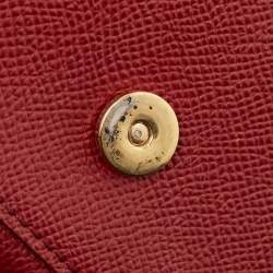 مملوكة مسبقًا Dolce & Gabbana Dark Red Leather Small Miss Sicily Top Handle Bag