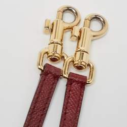 مملوكة مسبقًا Dolce & Gabbana Dark Red Leather Small Miss Sicily Top Handle Bag