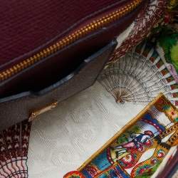 Pre Owned Dolce & Gabbana Multicolor Crocodile,Watersnake Leather and Leather Medium Miss Sicily Top Handle Bag