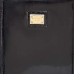 Pre Owned Dolce & Gabbana Black Patent Leather Miss Escape Tote