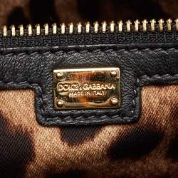 Pre Owned Dolce & Gabbana Black Patent Leather Miss Escape Tote