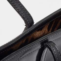 Pre Owned Dolce & Gabbana Black Patent Leather Miss Escape Tote