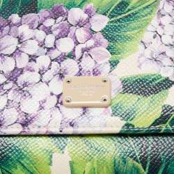 Pre Owned Dolce & Gabbana Multicolor Floral Print Leather Miss Sicily Von Wallet on Chain