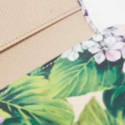Pre Owned Dolce & Gabbana Multicolor Floral Print Leather Miss Sicily Von Wallet on Chain