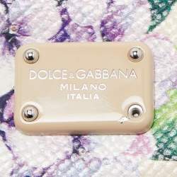 Pre Owned Dolce & Gabbana Multicolor Floral Print Leather Miss Sicily Von Wallet on Chain