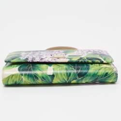 Pre Owned Dolce & Gabbana Multicolor Floral Print Leather Miss Sicily Von Wallet on Chain