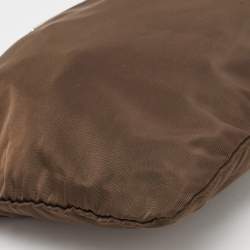 Dolce & Gabbana Brown Nylon Zip Slim Pouch