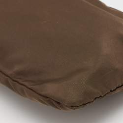 Dolce & Gabbana Brown Nylon Zip Slim Pouch