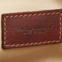 Pre Owned Dolce & Gabbana Beige/Black Leopard Print Coated Canvas DG Vanity Case 