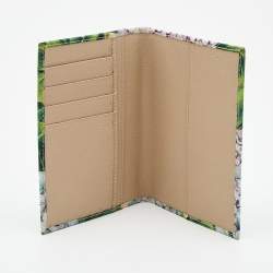 Pre Owned Dolce & Gabbana Multicolor Floral Leather Bifold Card Holder