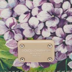 Pre Owned Dolce & Gabbana Multicolor Floral Leather Bifold Card Holder