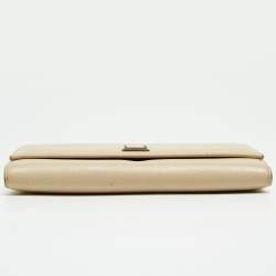 Dolce & Gabbana Beige Leather Dauphine Flap Continental Wallet