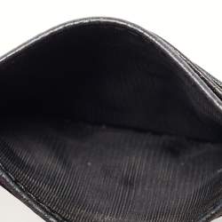 Pre Owned Dolce & Gabbana Black Leather Logo Card Holder   