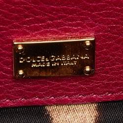 Pre Owned Dolce & Gabbana Pink Leather Mini Dauphine Crossbody Bag