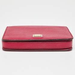 Pre Owned Dolce & Gabbana Pink Leather Mini Dauphine Crossbody Bag