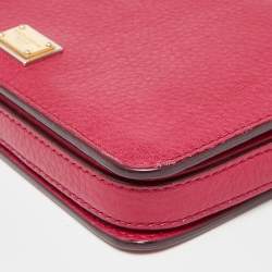 Pre Owned Dolce & Gabbana Pink Leather Mini Dauphine Crossbody Bag
