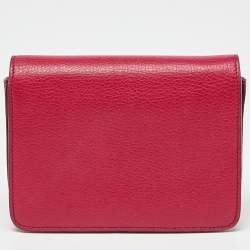 Pre Owned Dolce & Gabbana Pink Leather Mini Dauphine Crossbody Bag