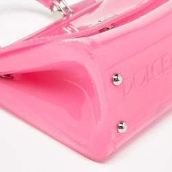 Dolce & Gabbana Pink/Black Jelly Miss Sicily Top Handle Bag
