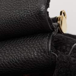 Pre Owned حقيبة دولتشي أند غابانا ميس سيسلي بيد علوية رافية كروشيه سوداء كبيرة