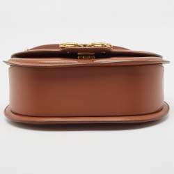 Pre Owned Dolce & Gabbana Brown Leather DG Amore Shoulder Bag